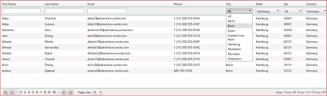 RadGird with custom pagination and filtering