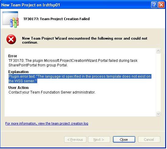 TFS ERROR