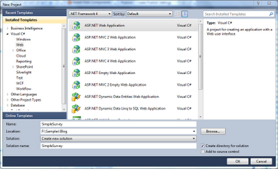 Visual Studio New Project