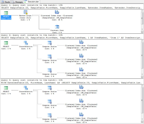 execution plan results Image 1
