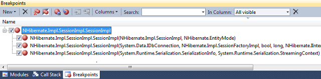 Bound SessionImpl breakpoints