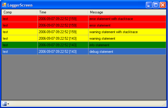 Sample screenshot